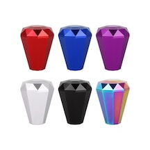 Sones Evrensel Araba Elmas Şekli Metal Vites Topuzu Mavi