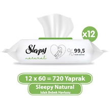 Sleepy Natural Islak Bebek Havlusu 12 X 60'Lı