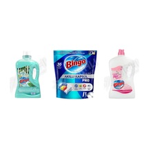 Bingo Yüzey Tem. Fresh 2.5 Lt + Bulaşık Tab. 36'lı + Yüzey Tem. Fresh 2.5 Lt 3'lü Set Diğer