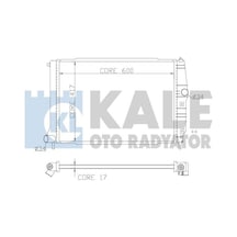 KALE 372200 Su Radyatoru (Chevrolet: Aveo Kalos 05- 1.4 16V) 600×417×17 96443476 96444386 (WN923527)