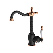Gpd Retro Tek Gövde Lavabo Bataryası Siyah Rose Mtl180-S-R