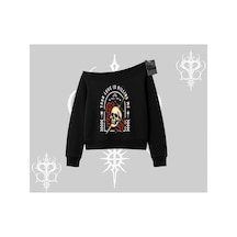 Tarzsokak Kayık Yaka Sweatshirt Your Love Is Killing Me Dead Romance Siyah