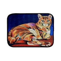 Miapet Elekli Kaplan Desenli Kedi Tuvalet Önü Paspası 60 x 45 CM