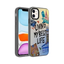Apple iPhone Uyumlu 12 Kılıf Vibe Desenli Kamera Yükseltili Mat Parmak İzi Tutmayan Silikon Pazarplus Seyahat