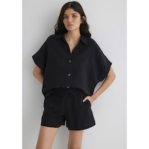 Mavi Bayan Gömlek 1210758-900 Siyah Siyah