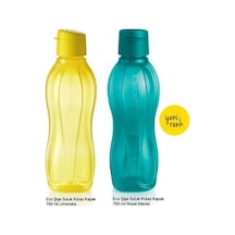 Eko Şişe 750ml 2'li Pratik Kapak Sarı - Neon Yeşili