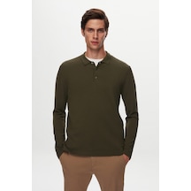 D's Damat Slim Fit Haki Düz Örgü Rayon Örme Kazak 1ef060637903m Haki