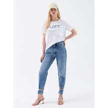 LOFT Mom Regular Fit Kadın Pantolon Lf2029583 Q1.v1 Denim