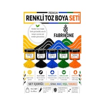Toz Mum Boyası Seti 10 Cc 5'li Soya & Parafin Wax Için Sarı, Siyah, Mavi, Yeşil, Turuncu Bkfab5srsmyt10g Karışık