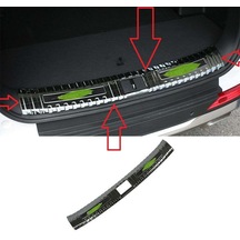 Hyundai Santa Fe 2006 2012 Arka Tampon Eşiği Krom