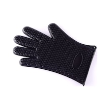 Yuntech01 Siyah Kaliteli Silikon Eldivenler: Kalın 145g, Beş Parmaklı Kalp Desenli, Fırın/mikrodalga Korumalı, Kaymazsız Isıya Dayanıklı Ev Çalışmaları Eldiveni