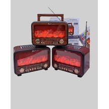 Şömine - 760 - Alev Işıklı Solar Bluetooth Hoparlör 7w Güçlü Ses, - Glblseme - Fm Radyo