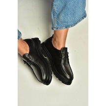 Fox Shoes Z555261103 Siyah Hakiki Deri Kadın Ayakkabı