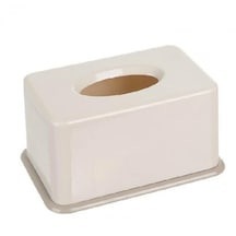 Bej Doku Tutucu Ev Islak Mendil Saklama Kutusu Masaüstü Tuvalet Kağıdı Saklama Kutusu Peçete Dispenseri Plastik Doku Kutusu