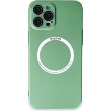 Durukar Apple iPhone Uyumlu 12 Pro Kılıf Jack Magneticsafe Lens Silikon - Yeşil
