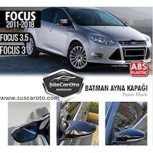 ŞüsCarOto Ford Focus 3 3.5 2011-2018 Batman Yarasa Ayna Kapağı Piano Black ABS Plastik (00)