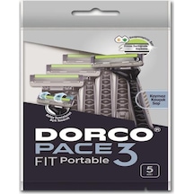Dorco Pace 3 Bıçaklı Fit Portatable 5'li Paket