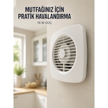 120 Mm Havalandırma Fanı 180 M³/h Dekoratif Duvar Ve Tavan Tipi Aspiratör - Lisinya