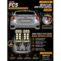 Honda Civic Fc5 2016-2021 Uyumlu T15 W16w Beyaz Led Geri Vites Ampulü Canbus 2 Adet