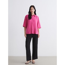 Lcw Comfort Siyah Beli Lastikli Dokulu Kadın Pantolon