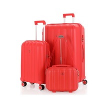 Mçs Polipropilen 3lü Valiz Seti Büyük & Kabin & Makyaj V305 S21yy1000082-set 00004 Kırmızı