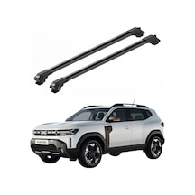 Dacia Duster 2018 2024 Uyumlu Trs-1 Kilitli Sistem Ara Atkı Tavan Barı Siyah 2 Adet