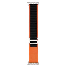 Watch 42mm Clo- Band-74 Hasır Kordon-siyah-turuncu