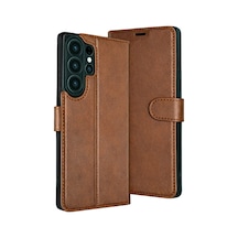 Cosmotex Newface Samsung Galaxy Uyumlu  S26 Ultra Trend S Plus Kapaklı Kılıf - Taba