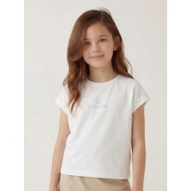 Xo Kids Kız Çocuk Tişort 8-14 Yaş 38302 Ekru - Gri
