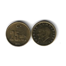 2001 Yılı Pirinç Tedavül 25 Bin Lira Çil