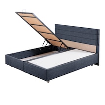 Sofia İkili Set, Sofia Çift Kişilik Baza Başlık Seti Lacivert 150 x 200