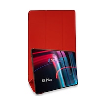 Galaxy T970 Tab S7 Plus 12.4 Kılıf Tablet Smart Kılıf - Kırmızı Diğer