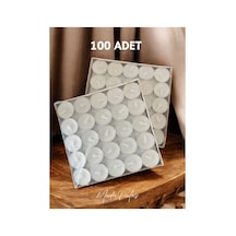 Sözen Mum Tealight 100'lü , Paket, Doğum Günü, Parti Mumue Beyaz