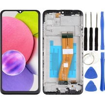 Te Samsung A03s A037f Uyumlu Oled Çıtalı Lcd Ekran + Tamir Seti