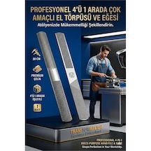 4'ü 1 Arada Profesyonel El Törpüsü Eğe Seti - Ahşap Metal Raspası Düz Yarım Yuvarlak 723175