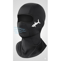 Flex Premium Reflektörlü Siyah Kar Maskesi Shark Balaklava Balaclava Motorsiklet Scooter Bisiklet Spor