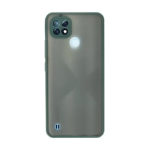 Realme C21 Kılıf Montreal Silikon Kapak - Yeşil 0.2M-Çok Renkli
