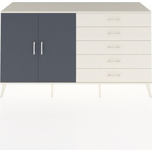 Kronos Konsol 4 Raflı 5 Çekmeceli 2 Kapaklı 176x59x99 Aytaşı-antrasit/aytaşı Antrasıt/aytası - Aytası