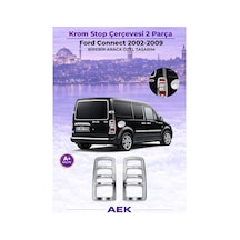Ford Connect 2002-2009 Araca Özel Krom Stop Çerçevesi A+