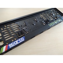 Plakalık Plastik Sparco, Monster 2adet Renkli Yazı Plaka Altlığı