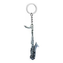 Saksafon Figürlü Metal Anahtarlık Unisex - Müzik Aksesuarı
