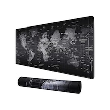 Mcstorey 90x40 Cm Mouse Pad, Dünya Haritası Desenli Büyük Mouse Pad, Kaymaz Kauçuk Tabanlı, Dikişli Kenarlı 3 Mm Klavye Ve Mouse Altlığı, Xxl Desk Mat, Ofis Ve Gaming Masa Pedi