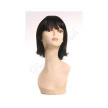 Sentetik Peruk Düz Kısa Model Koyu Kestane