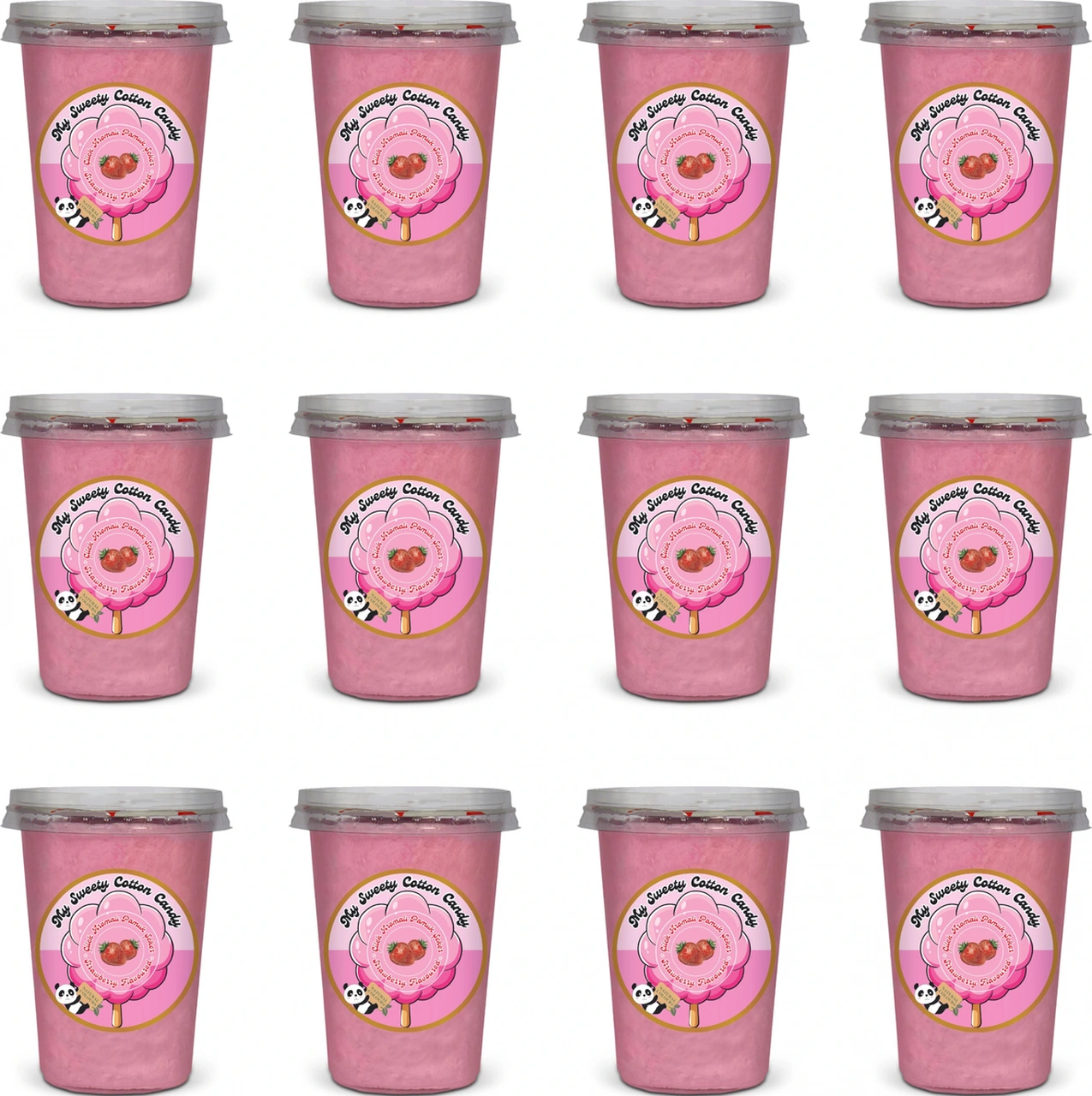 Çilek Aromalı 12'li Gurme Pamuk Şekerler