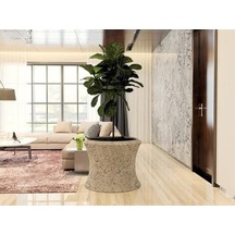 Nuano Consept Mango Serisi Uzun Saksı Koyu Gri 73x68