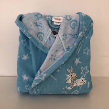 Özdilek Bugs Bunny Galaxy Lisanslı Havlu Bornoz Set Mavi 5/6 Yaş Mavi