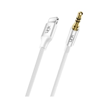 Linktech A587 Apple iPhone UyumluLightning - 3.5mm AUX Kablo 1mt Beyaz