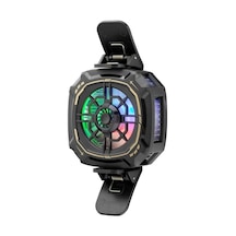Telefon Buz Soğutucu Fan Mıknatıs Ve Klips Rgb Siyah Hdx4381