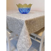 Elyaflı Pvc Muşamba - Desenli Silinebilir Masa Örtüsü 02mrl203c Gri