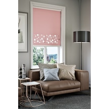 Lazer Kesim Mat Stor Perde, Lazer Kesimli Modern Serisi, M-161006 Gül Kurusu Renk Gül Kurusu